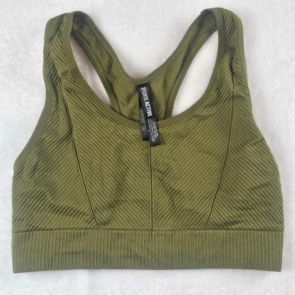 Pink Victoria’s Secret Seamless Active Sports Bra Workout Cheer Casual‎ XL